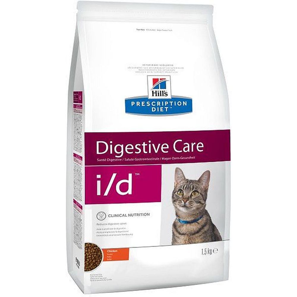 Сухой диетический корм для кошек Hill's PD i/d Digestive Care при заболеваниях пищеварительного тракта, Пакет 1,5 кг Сухой диетический корм для кошек Hill's PD i/d Digestive Care при заболеваниях пищеварительного тракта, Пакет 1,5 кг