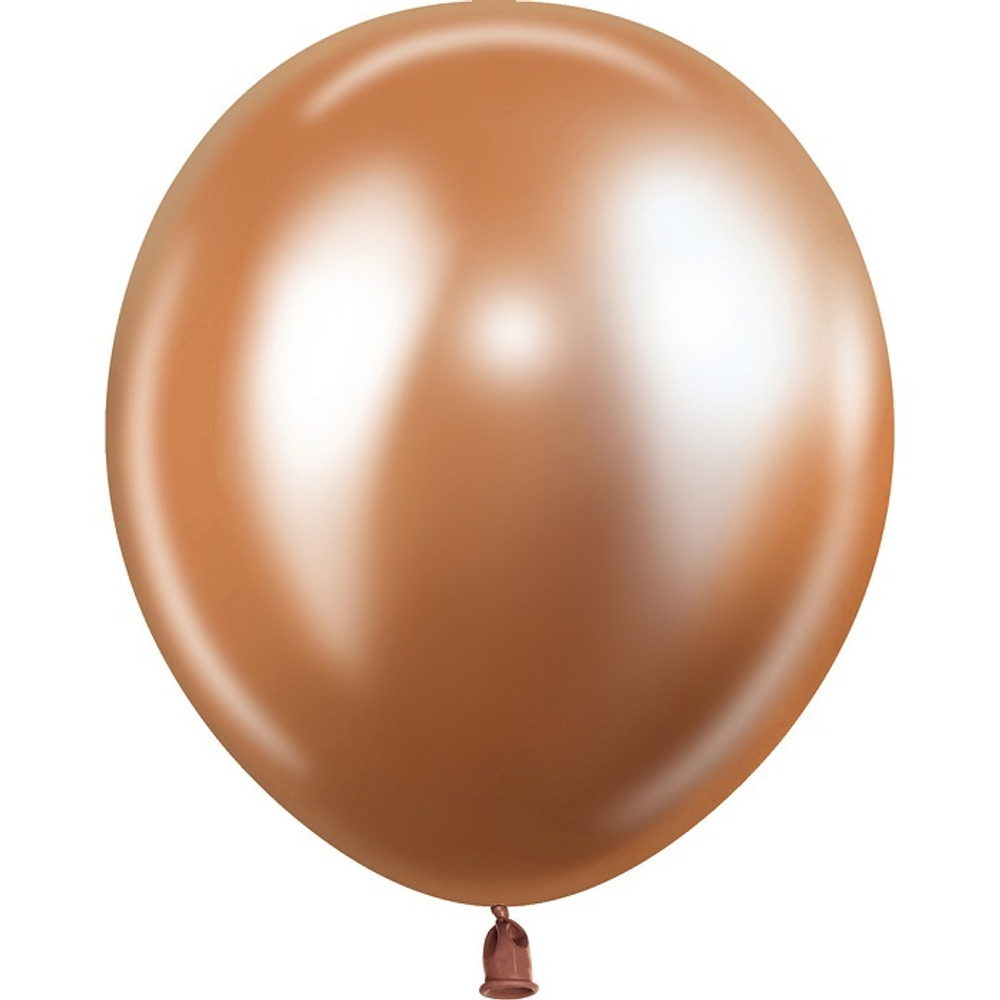 Воздушные шары с гелием и обработкой Chrome Rose Gold Хром Розовое Золото 512 12"/30см