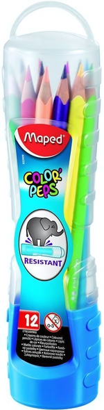 Карандаши 12 цв. COLOR'PEPS, из липы, трехгран. в тубусе (Maped) 683212