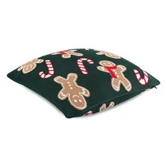 Подушка вязаная с новогодним рисунком gingerman из коллекции new year essential, 45x45 см