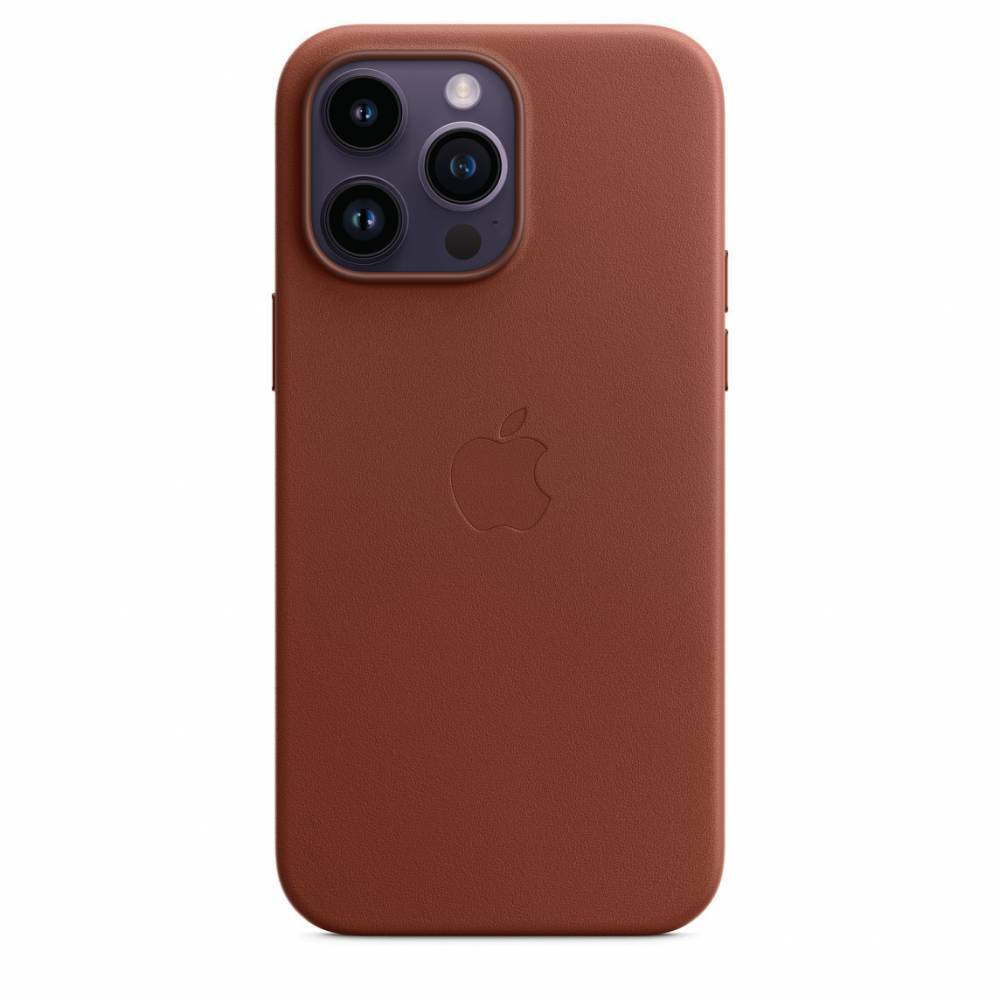 Кожаный чехол с поддержкой MagSafe Apple Leather Case для iPhone 14 Pro
