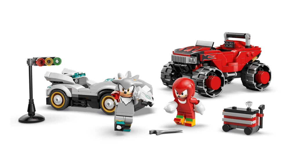 Конструктор LEGO Sonic the Hedgehog 77118 Silver's Car vs. Knuckles' Monster Truck