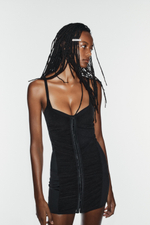 КОМБИНИРОВАННОЕ ПЛАТЬЕ В БЕЛЬЕВОМ СТИЛЕ — ZARA