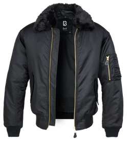 Brandit MA2 FUR COLLAR JACKET black