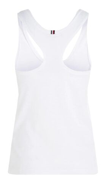 Женский топ теннисный Tommy Hilfiger Essential Flag Slim Tank Top - optic white