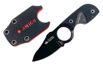 Шейный нож Amigo X, сталь D2 Black Titanium, 4650065056076