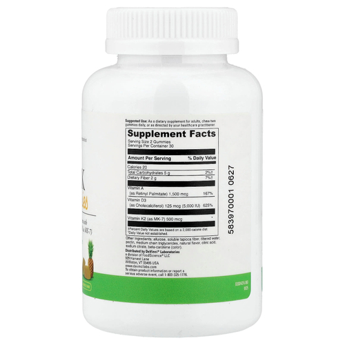 DaVinci Laboratories, ADK, жевательные таблетки, со вкусом ананаса, 60 шт.