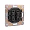 Переключатель перекрестный двухклавишный KRANZ Miele Round Шелк KR-78-0733-7