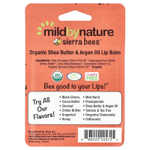 Mild By Nature, Sierra Bees™, органические бальзамы для губ, масло ши и аргановое масло, упаковка из 4 шт. по 4,25 г (0,15 унции)