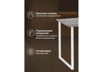 Стол деревянный Woodville Лиман 140 x 80 бетон светлый, белый матовый, ножки белые