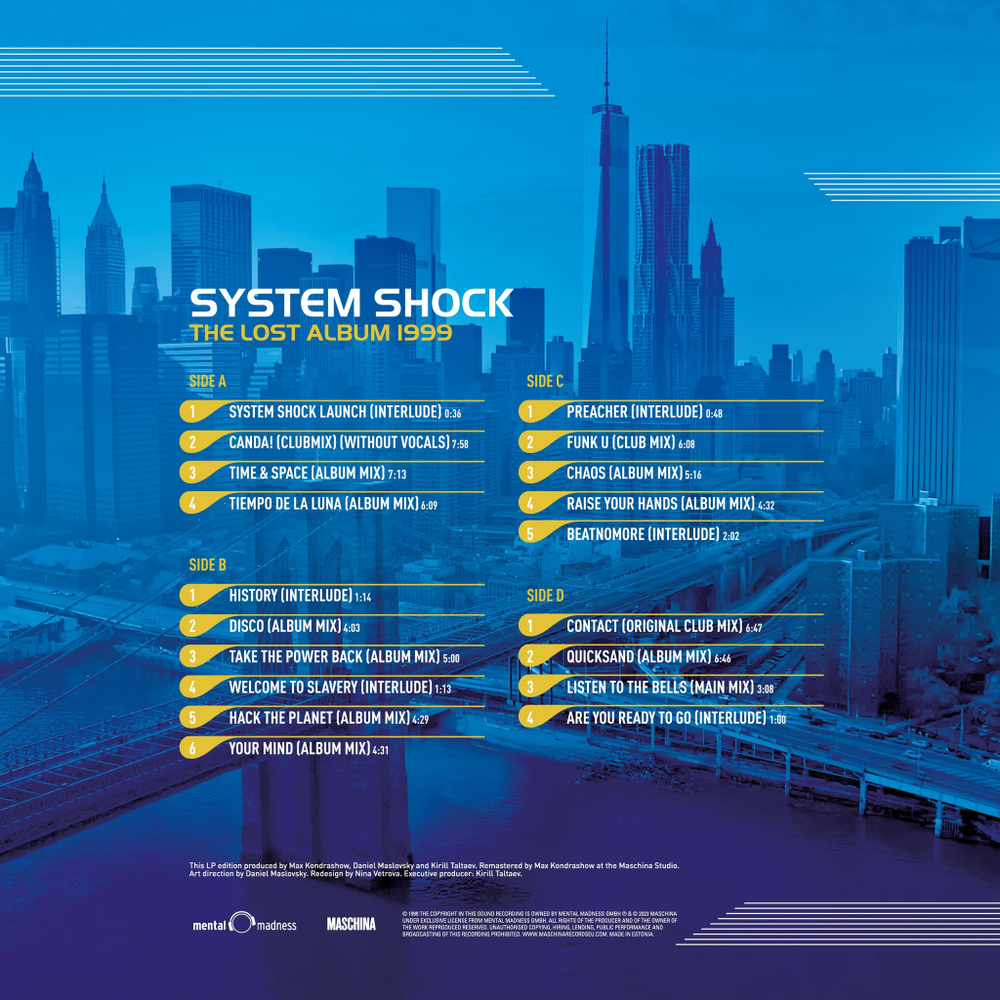 LP: Brooklyn Bounce — «System Shock (The Lost Album 1999)» (2006/2023) [2LP Black Vinyl]