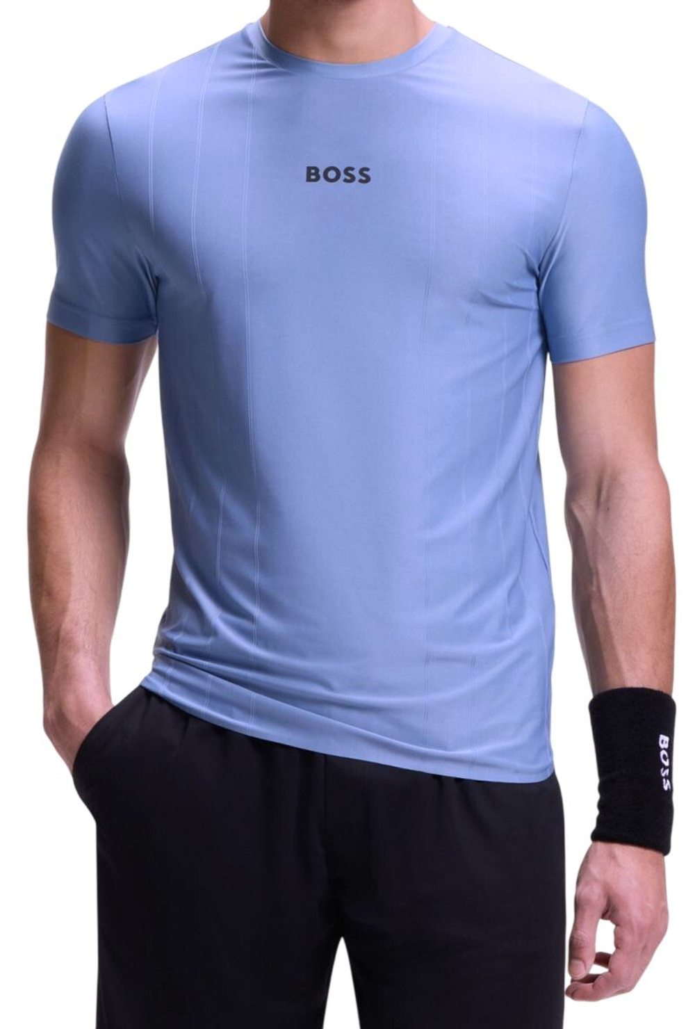 Мужская теннисная футболка BOSS TOC Serve 1 - light/pastele blue