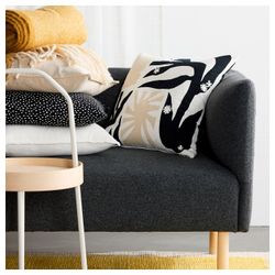 IKEA DRABOR  (ИКЕА ДРАБОР)  -  Чехол на подушку - черный/светло-бежевый 50х50 см