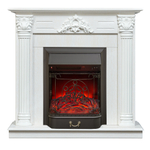 Каминокомплект Real Flame Stefania WT-F614 с очагом Majestic Lux Black (без пульта)