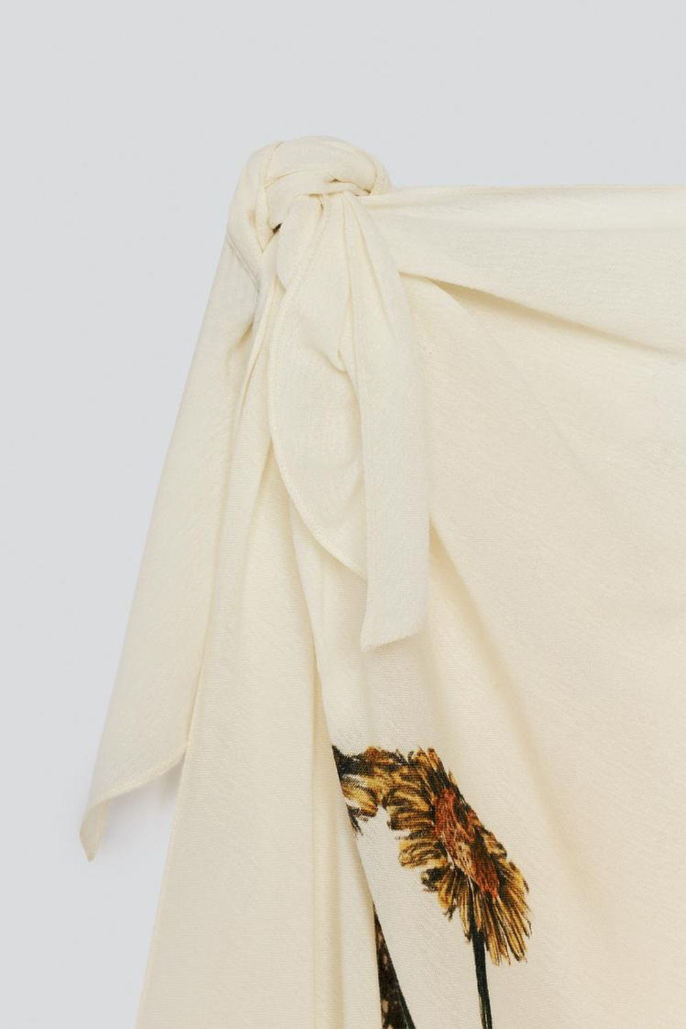 ZARA X BAISI GUADAGNINO ПЛАТЬЕ АСИММЕТРИЧНОГО КРОЯ, ЭКРЮ