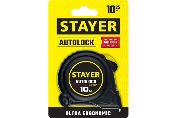 Рулетка STAYER АutoLock 10м 33950