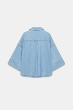 ДЖИНСОВАЯ РУБАШКА Z1975 С ШИРОКИМИ РУКАВАМИ — ZARA