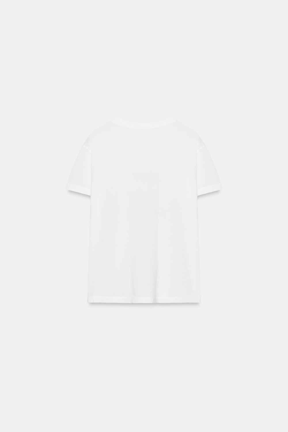 ФУТБОЛКА ИЗ СТРУЯЩЕЙСЯ ТКАНИ С НАДПИСЬЮ — ZARA