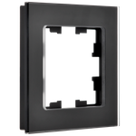 BRITE Рамка 1-местная РУ-1-2-Бр стекло черный матовый IEK