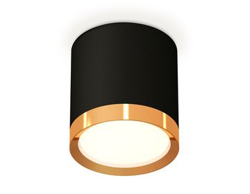 Комплект накладного светильника 1*GX53 XS8142004 SBK/PYG черный песок/золото желтое полированное(C8142, N8124) DIY System Complects Ambrella