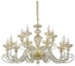 Подвесная люстра Newport ANNETTE 8620+5/C mat.soft gold clear