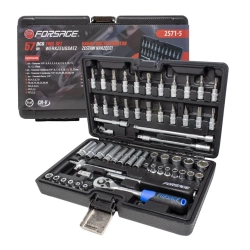 Набор инструмента 57пр. 1/4''(6-гран.)(4-14мм)(E4-E10) Forsage F-2571-5