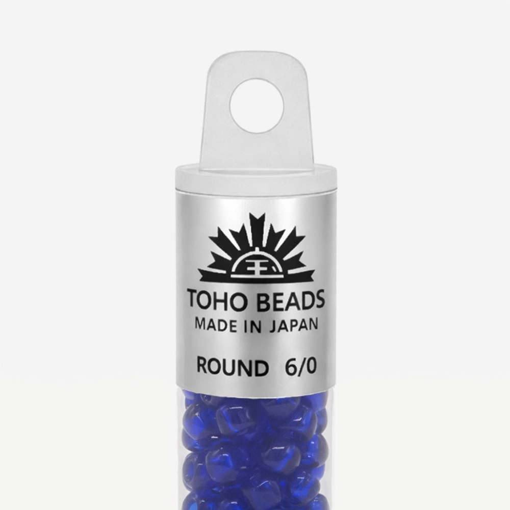 Японский бисер TOHO Round 6/0 (№8), прозрачный