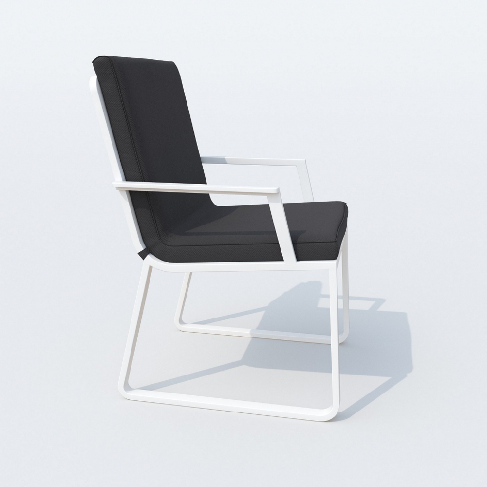 Стул Ideal Patio АЛЬБА антрацит - белый каркас