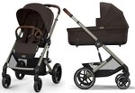 Коляска Cybex Balios S Lux TPE complete Cloud G Moon Black Plus Base G 4 в 1 Chocolate Brown с дождевиками