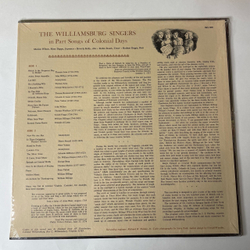 Винтажная виниловая пластинка LP The Williamsburg Singers O Come Sweet Music Part Songs Of Colonial Days (США 1972) (Запечатана)