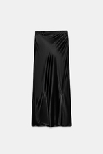 ДЛИННАЯ АТЛАСНАЯ ЮБКА С КЛИНЬЯМИ ZW COLLECTION — ZARA