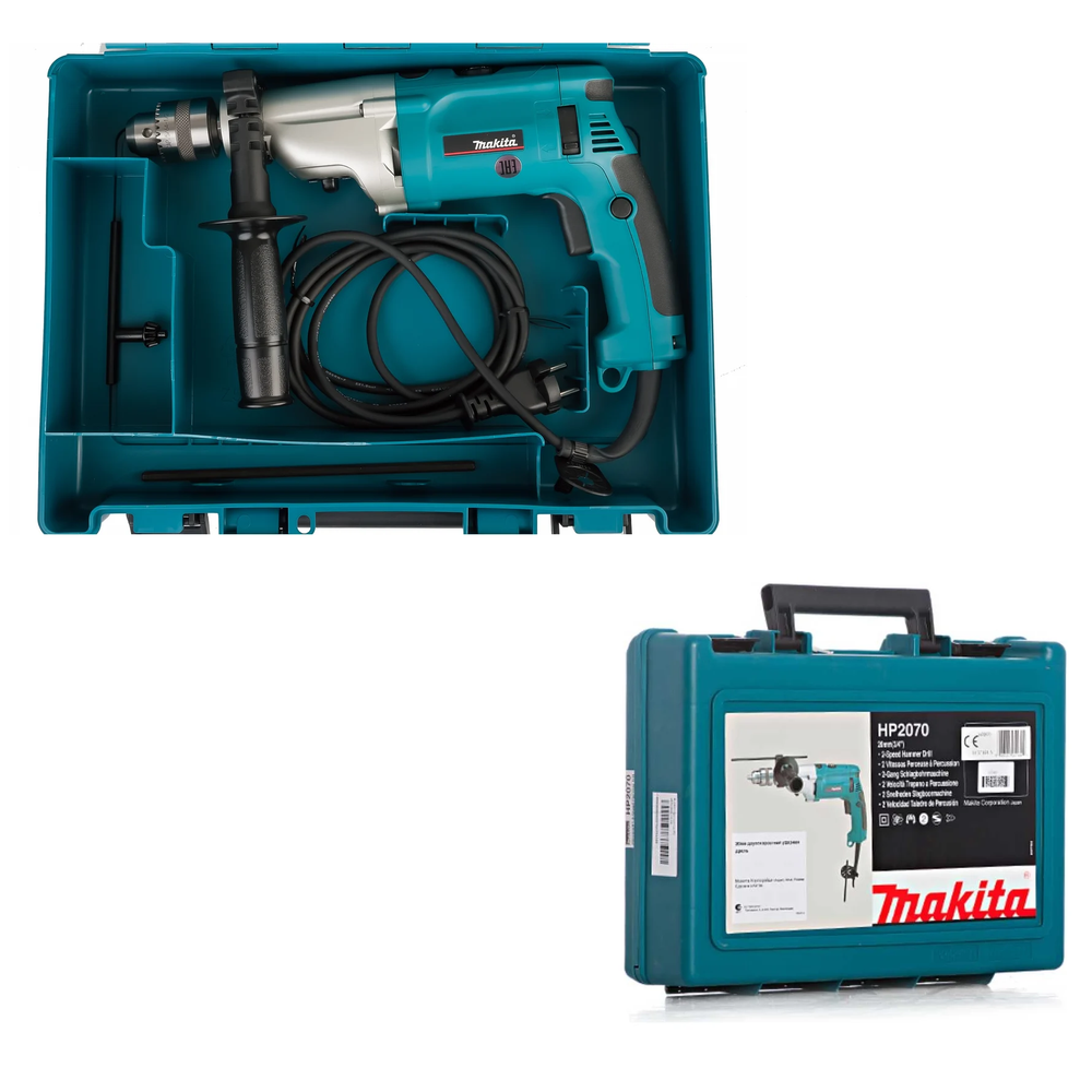 Дрель ударная сетевая Makita HP 2070 1,01 кВт двухскоростная HP2070