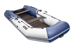 Броня-360 СК слань+киль белый-синий (Лодка ПВХ под мотор с усилением)