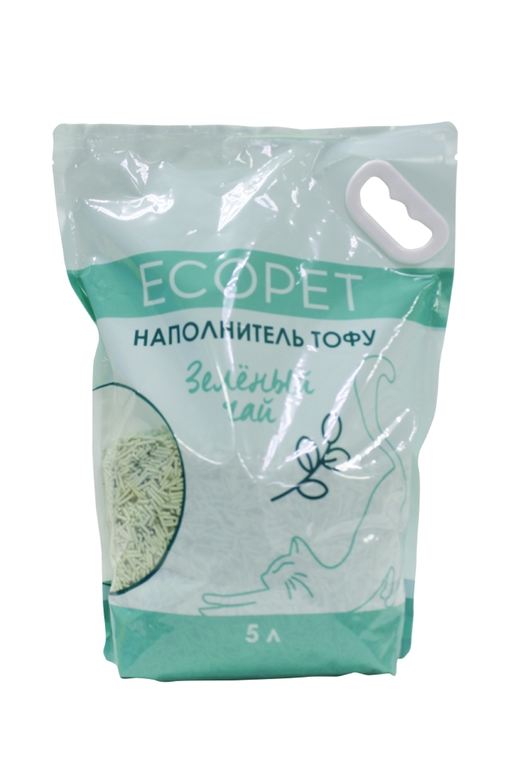 ECOPET Наполнитель для кошачьего туалета Тофу Зеленый чай