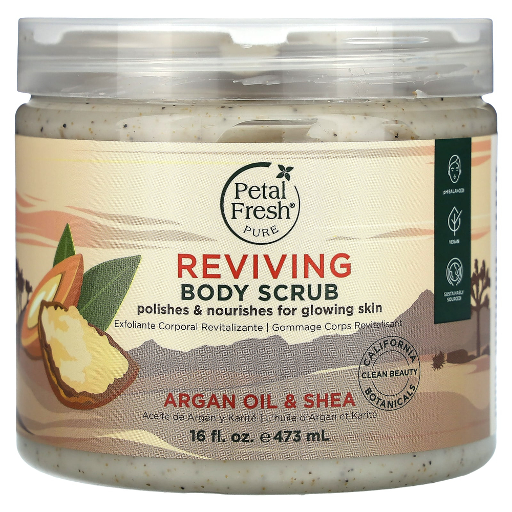 Petal Fresh, Pure, восстанавливающий скраб для тела, аргановое масло и ши, 473 мл (16 жидк. унций)