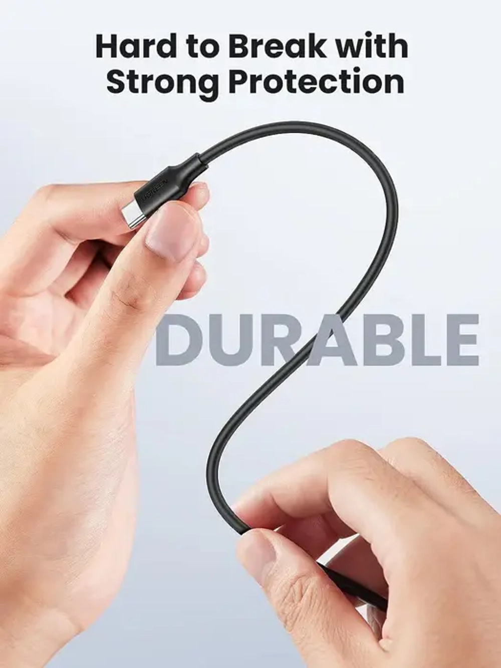 Кабель USB C - USB C, 480Mbps, 3A, QC4.0/PD3.0, 60W, 2m, UGREEN 10306