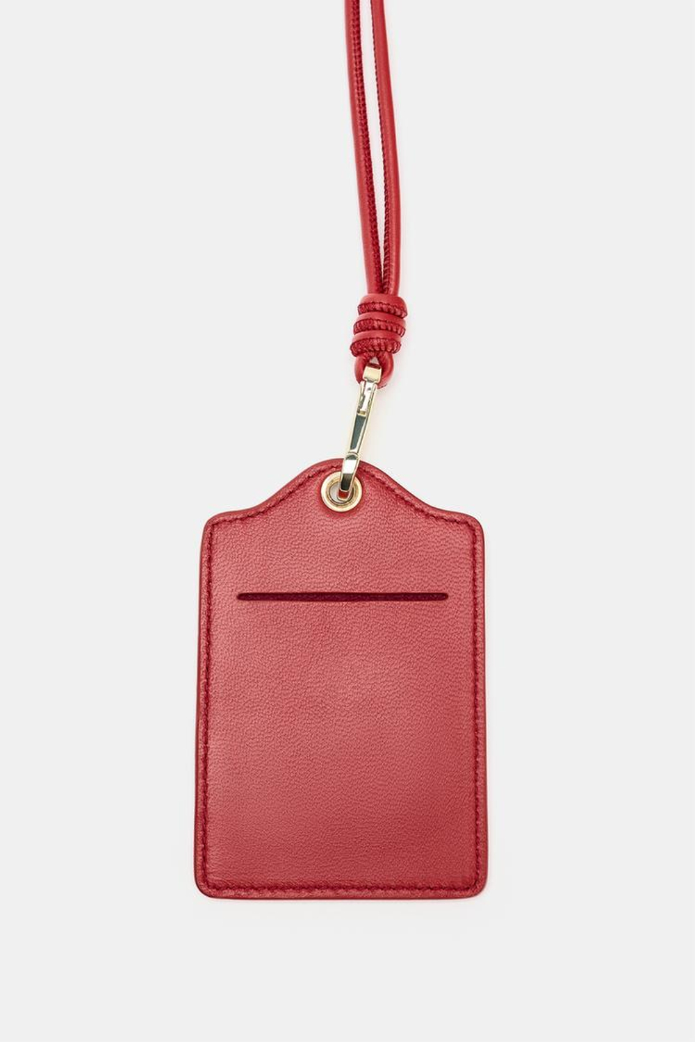 ZARA КОЖАНЫЙ КАРТХОЛДЕР, КРАСНЫЙ
