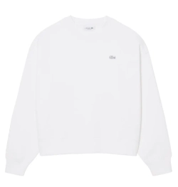Женская Кофта теннисная Lacoste Oversized Double Face Jersey - white