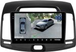 Магнитола для Hyundai Elantra 4 2006-2011 - Teyes CC3-2K-360 монитор 9.5" 2K QLED на Android 10, Быстрая, CarPlay, 4G SIM-слот, 4 камеры в комплекте