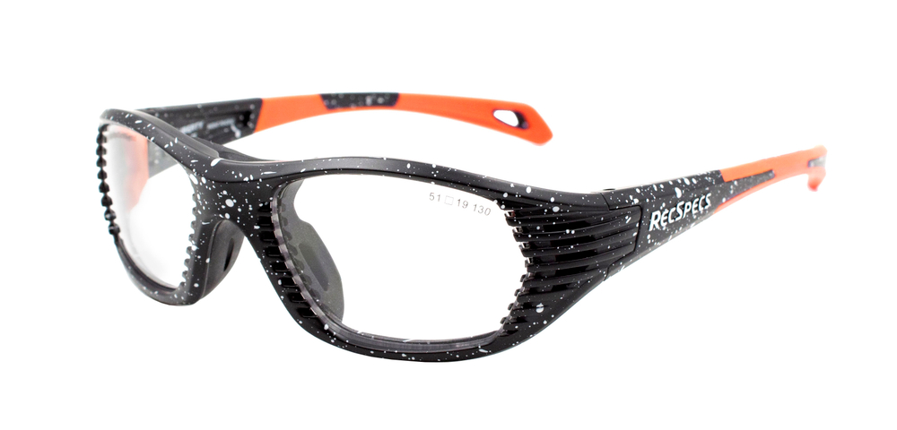 Спортивные очки с диоптриями Rec Specs / Ma-1 / Spotted Matte Black Orange / детские до 10 лет