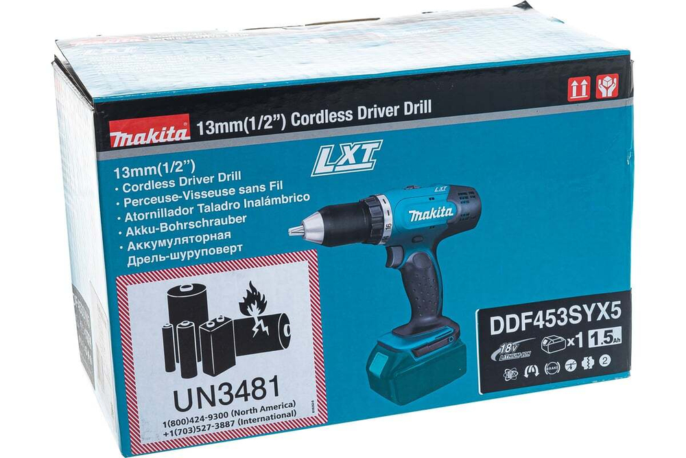 Аккумуляторная дрель-шуруповерт Makita DDF453SYX5