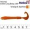Твистер Helios Credo Long Body 2,95"/7,5 см Orange &amp; Sparkles 12шт. (HS-9-022)