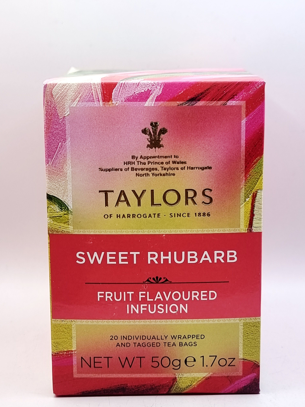Чай травяной Taylors of Harrogate Sweet Rhubarb со сладким ревенем, 20 пакетиков, 50 г (из Финляндии)