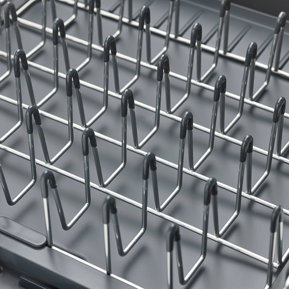 Сушилка для посуды раздвижная extend steel, серая