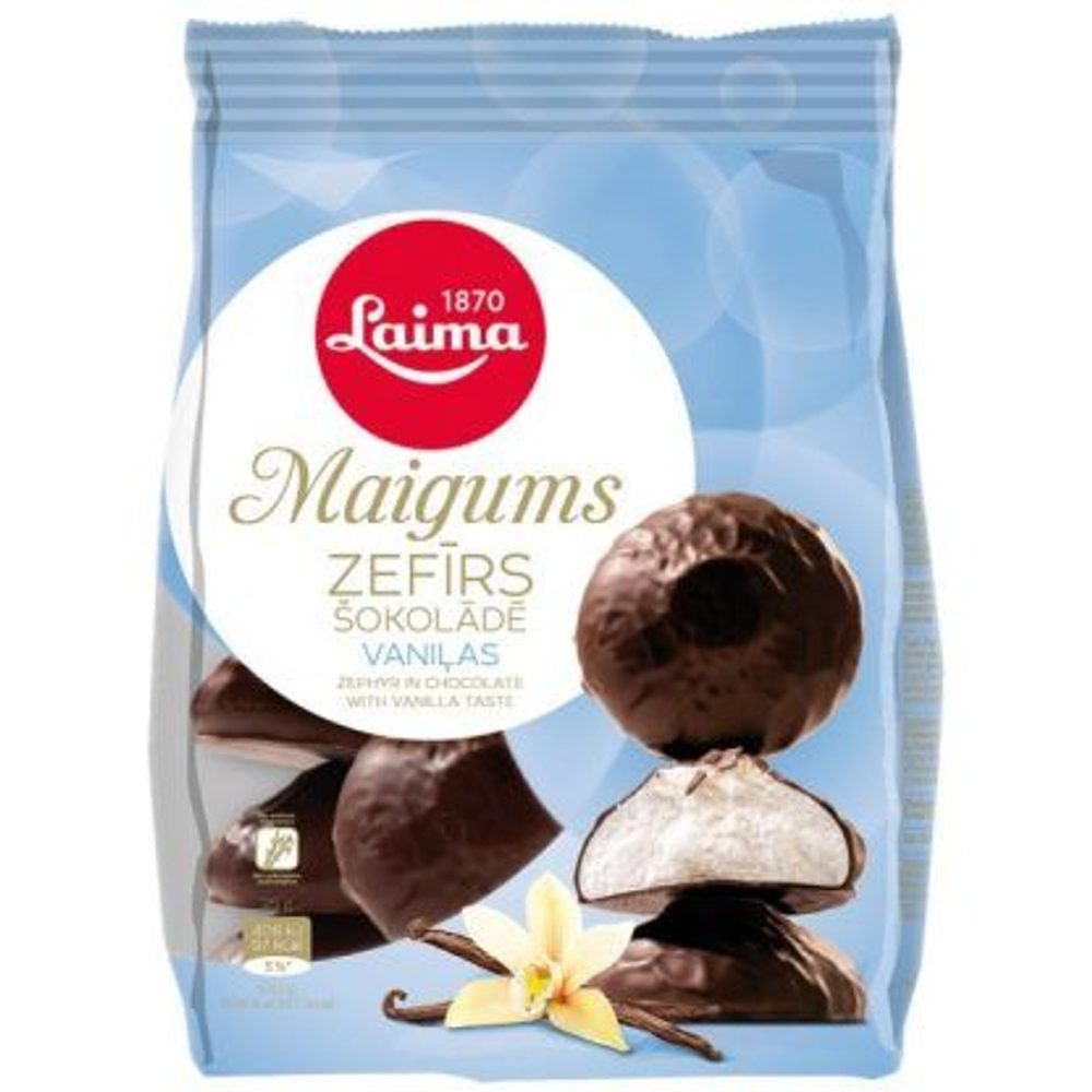 Laima Зефир в шоколаде Maigums с ванильным вкусом 200 г (из Эстонии)