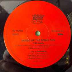 Винтажная виниловая пластинка LP 16 Original Superhits Of The 60's House Of The Rising Sun (Germany 1988) (The Animals, The Hollies, The Kinks, The Yardbirds)