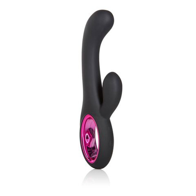 Черный вибромассажер Rechargeable Dual Wand - 25 см. (Цвет: черный)