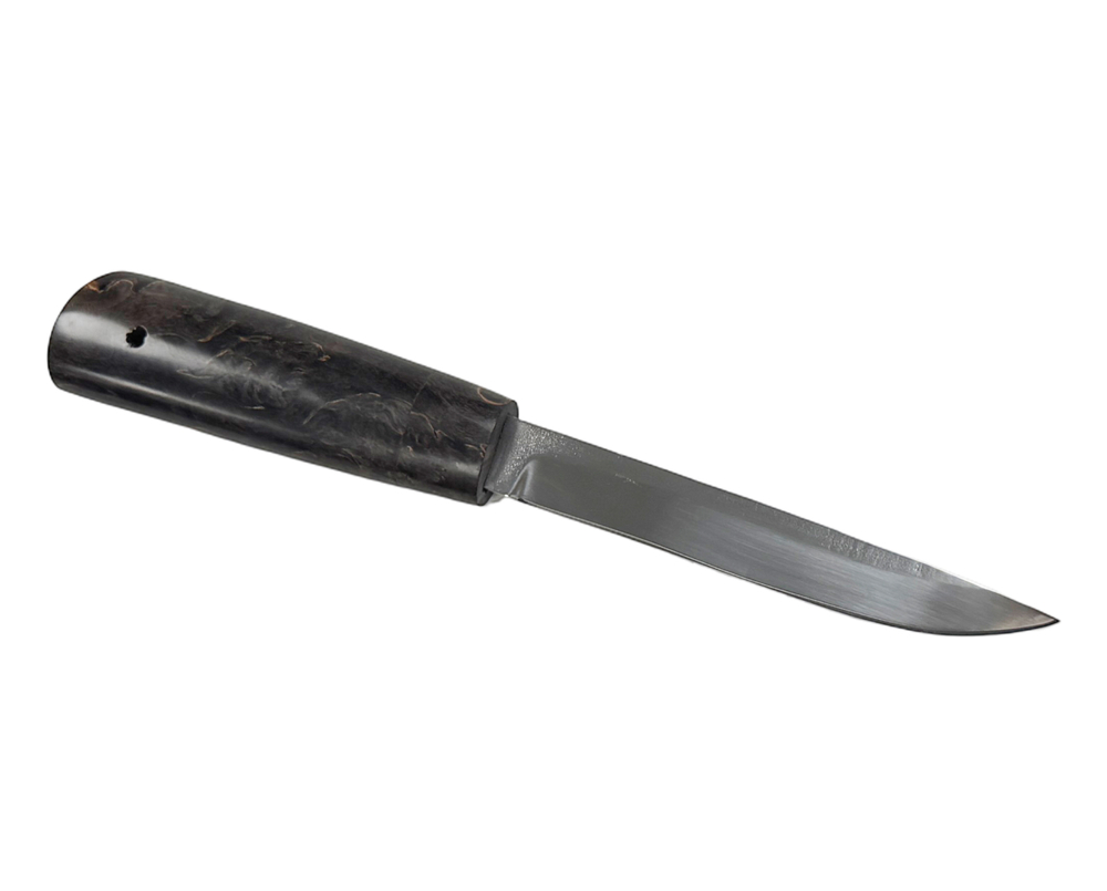 Нож Ненец-Хант, сталь Х12МФ, стабилизированная карельская береза, коричневый