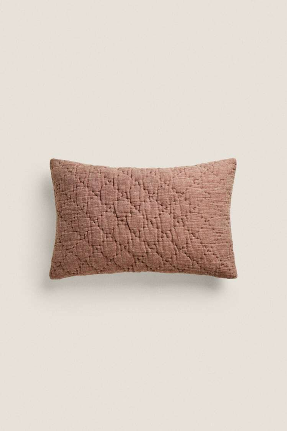 ZARA HOME ЧЕХОЛ ДЛЯ ДЕКОРАТИВНОЙ ПОДУШКИ «РОМБЫ», БОРДОВЫЙ
