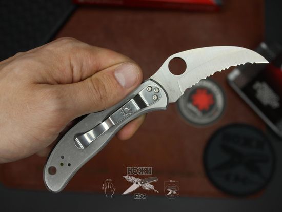 Складной нож Spyderco Harpy C08S c клинком из стали VG-10, рукоять Stainless Steel